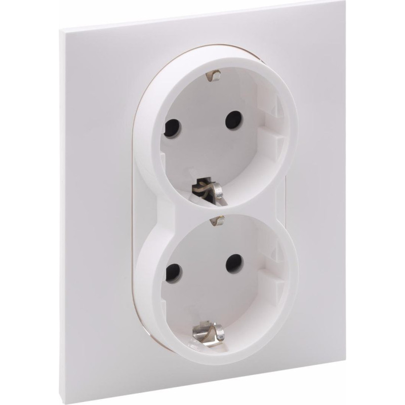 SUNO balts Dubultā rozete 2P+E