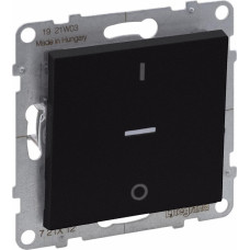 SUNO melns Slēdzis 2 polu ar indikāciju