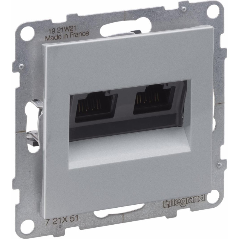 SUNO alumīnija Rozete RJ45x2 UTP Cat5e