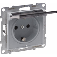 SUNO alumīnija Rozete, 2P+E ar bērnu aizsardzību, ar vāciņu IP21