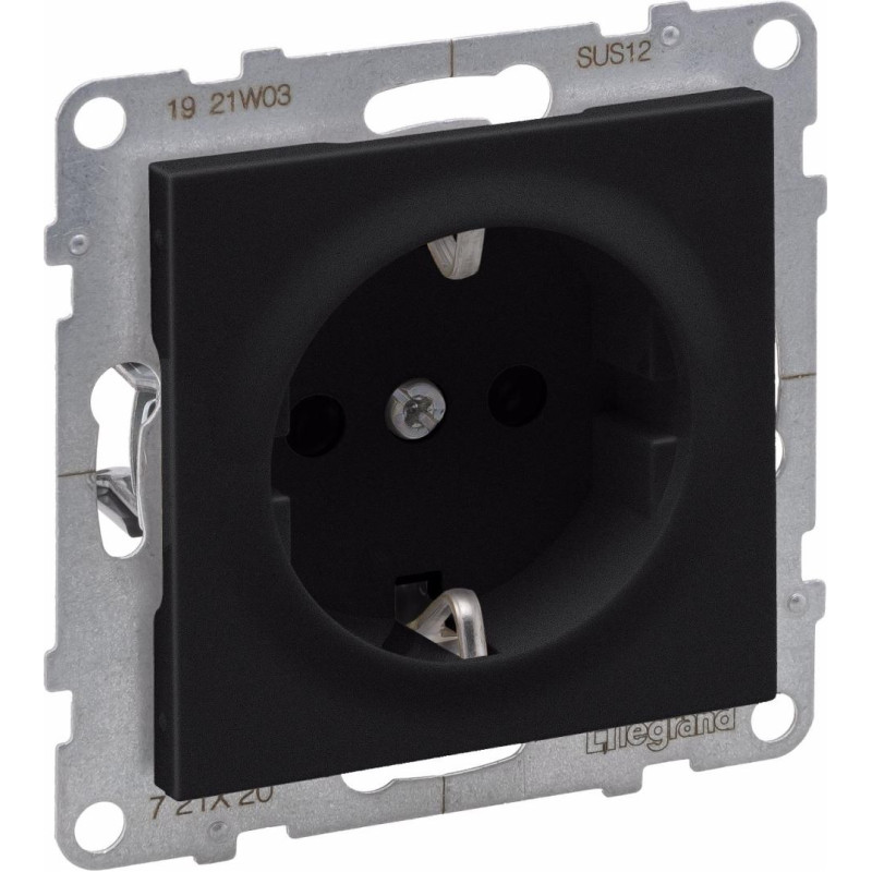 SUNO melns Rozete, 2P+E ar bērnu aizsardzību