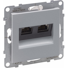 SUNO alumīnija Rozete RJ45x2 STP Cat6