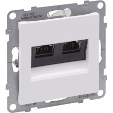 SUNO balts Rozete RJ45x2 STP Cat6a