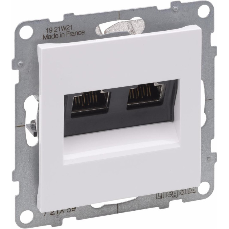 SUNO balts Rozete RJ45x2 STP Cat6a