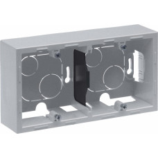 SUNO alumīnija Kārba virs apmetuma 2 vietīgs