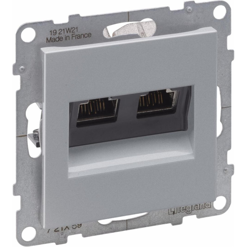 SUNO alumīnija Rozete RJ45x2 STP Cat6a