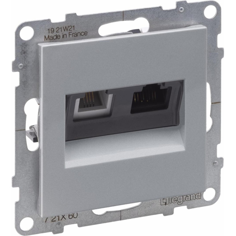 SUNO alumīnija Rozete RJ11 + RJ45