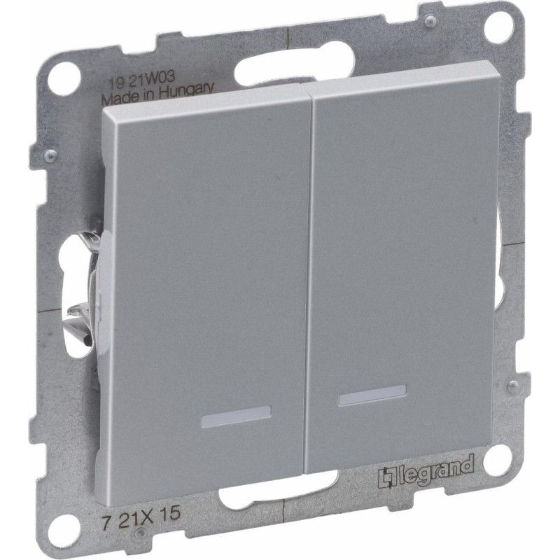 SUNO alumīnija Slēdzis 1+1 ar indikāciju