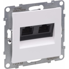 SUNO balts Rozete RJ45x2 UTP Cat6