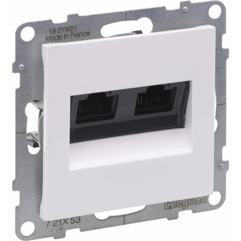 SUNO balts Rozete RJ45x2 UTP Cat6