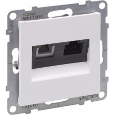 SUNO balts Rozete RJ11 + RJ45