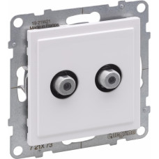 SUNO balts Rozete TV/SAT x2 (F konektors)