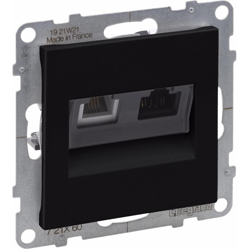 SUNO melns Rozete RJ11 + RJ45