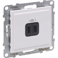 SUNO balts Rozete USB Type C + C