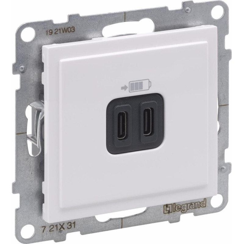 SUNO balts Rozete USB Type C + C