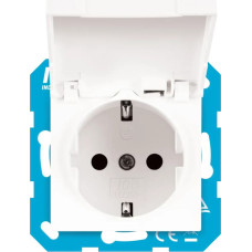 ION Industries V1/J1/D1 Balta Rozete 2P+E ar vāku IP44 un bērnu aizsardzību