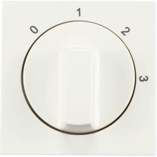 ION Industries V1/J1/D1 Balta matēta Centrālā plate Rotējamam 3 pozīciju slēdzim