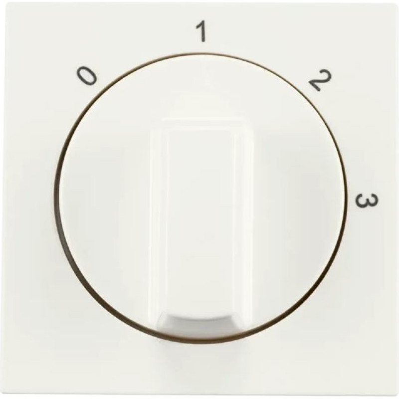 ION Industries V1/J1/D1 Balta matēta Centrālā plate Rotējamam 3 pozīciju slēdzim