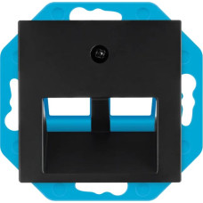 ION Industries V1/J1/D1 Melns matēts Centrālā plate Modulāriem konektoriem 30° 2 vietīga