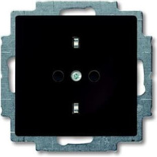 Basic55 chateau-black Rozete 2P+E ar bērnu aizsardzību