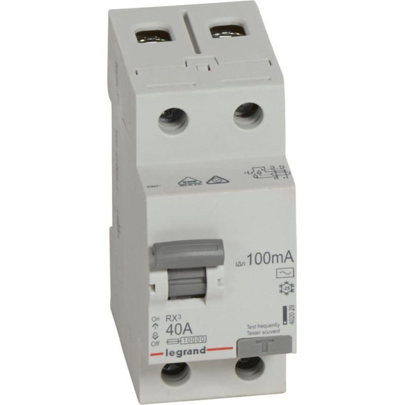 RX3 Noplūdes automāts - 2P - 230 V - 40 A - 100 mA - AC tips