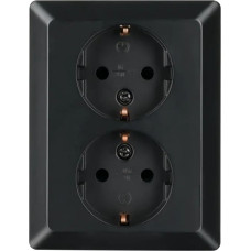 ION Industries Melna matēta Rozete 2-vietīga