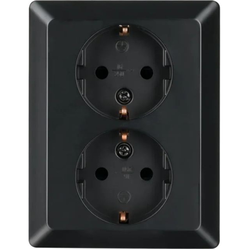 ION Industries Melna matēta Rozete 2-vietīga