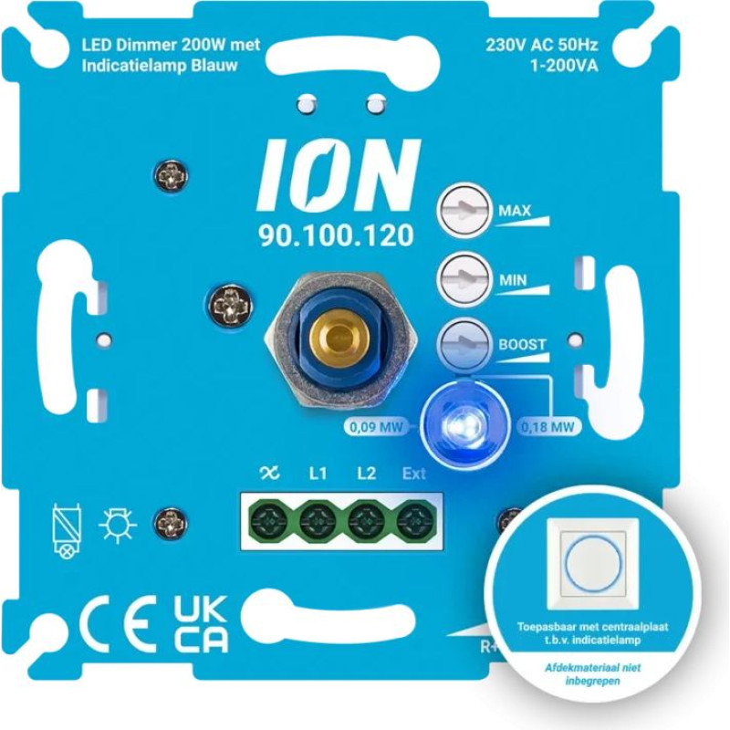 ION Industries LED Dimmeris ar indikācijas elementu zils 200W