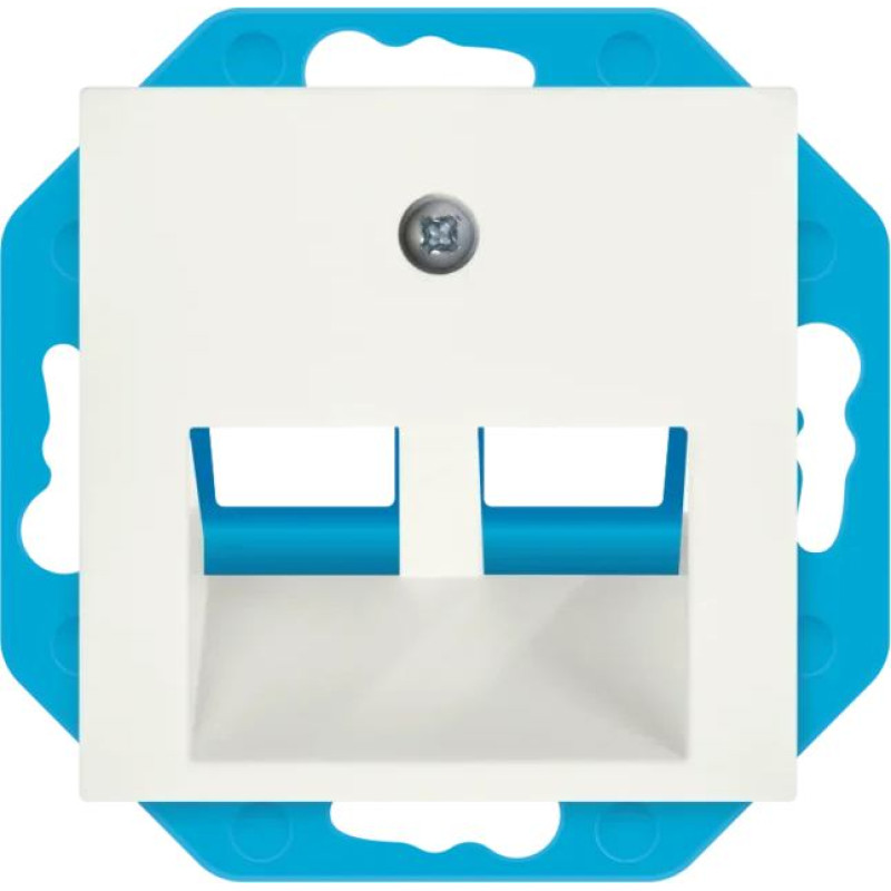 ION Industries V1/J1/D1 Balta matēta Centrālā plate Modulāriem konektoriem 30° 2 vietīga