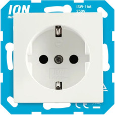 ION Industries E1 Balta matēts Rozete 2P+E ar bērnu aizsardzību