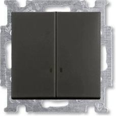 Basic55 chateau-black Slēdzis 1+1 ar indikāciju