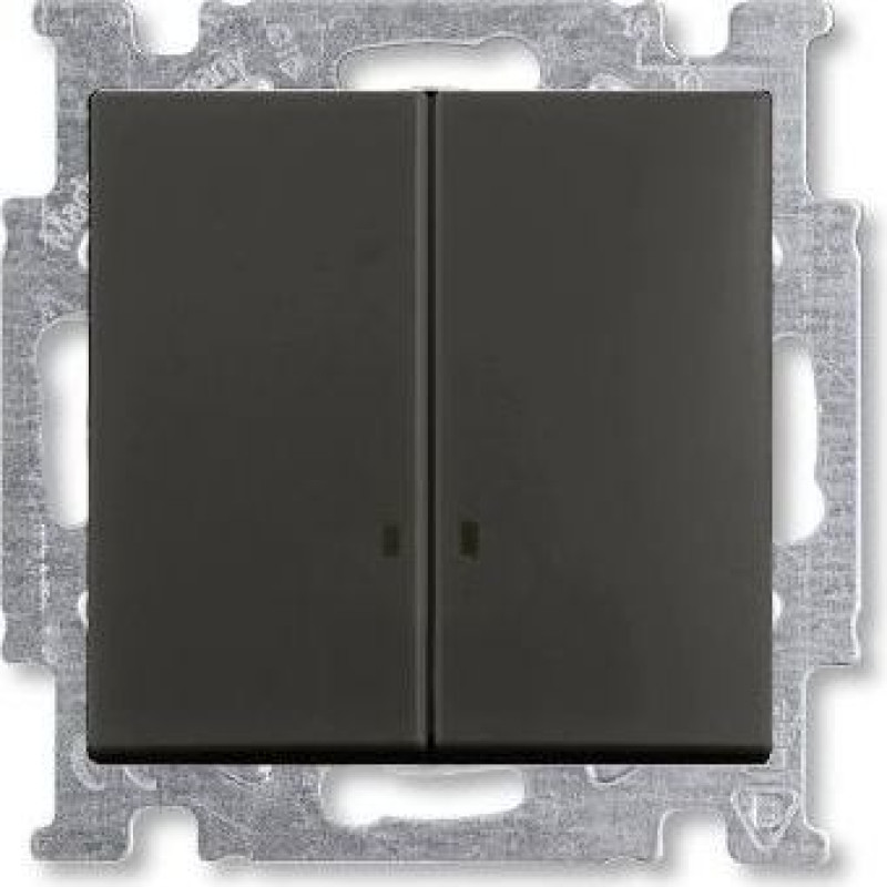 Basic55 chateau-black Slēdzis 1+1 ar indikāciju