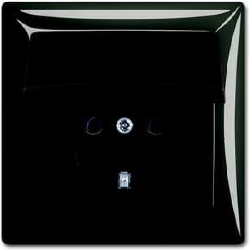 Basic55 chateau-black Rozete 2P+E, ar vāciņu un rāmi IP44