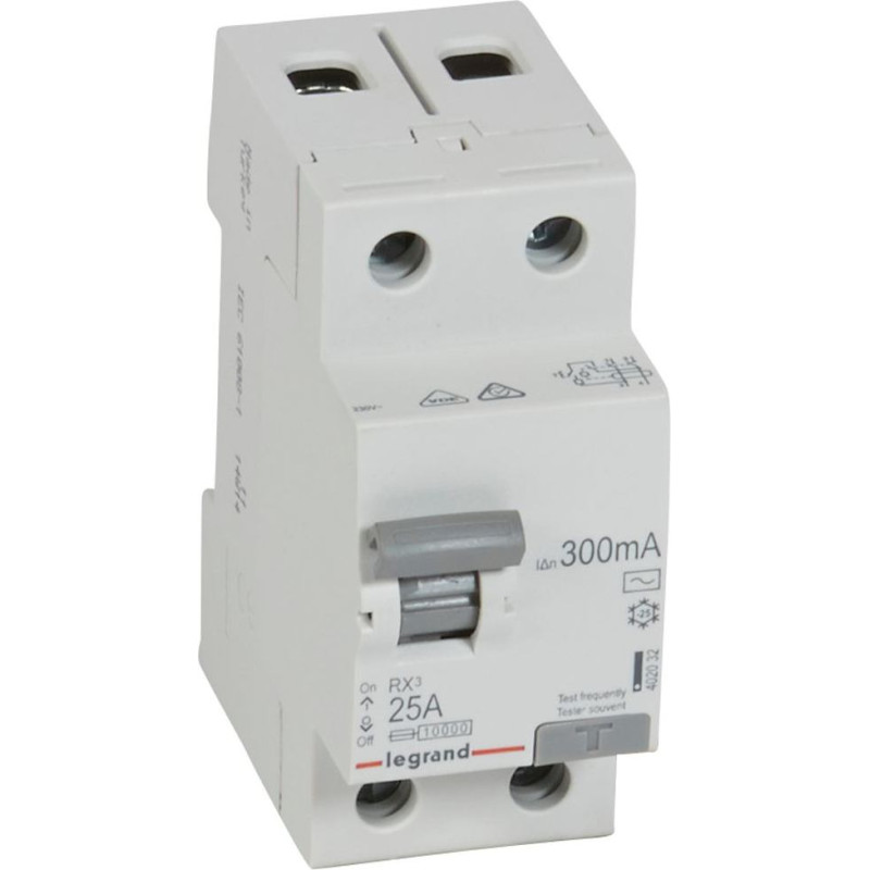 RX3 Noplūdes automāts - 2P - 230 V - 25 A - 300 mA - AC tips