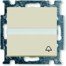 Basic55 bēšs Tasterslēdzis ar indikāciju un zvana simbolu