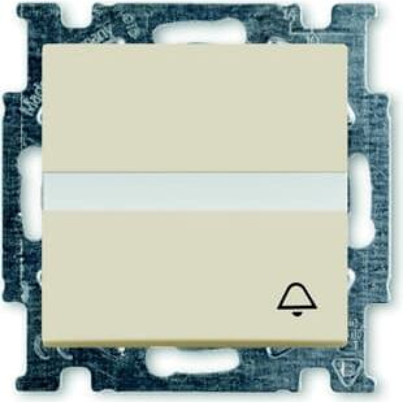 Basic55 bēšs Tasterslēdzis ar indikāciju un zvana simbolu