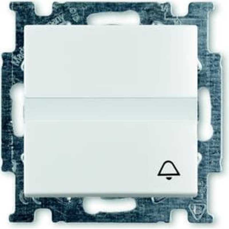 Basic55 balts Tasterslēdzis ar indikāciju un zvana simbolu