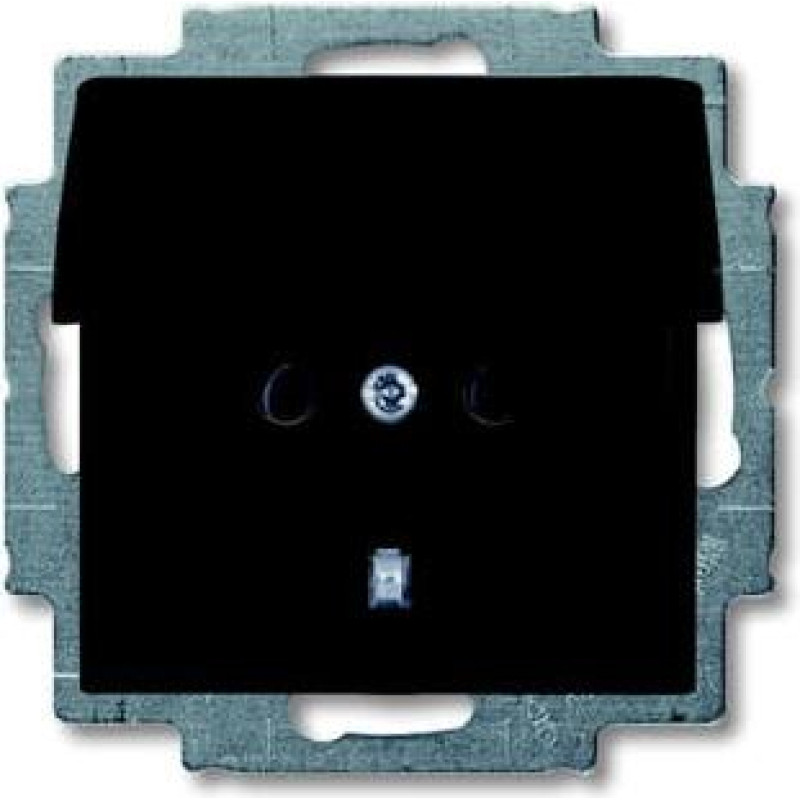 Basic55 chateau-black Rozete 2P+E, ar bērnu aizsardzību, ar vāciņu IP20