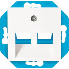 ION Industries V1/J1/D1 Balts Centrālā plate Modulāriem konektoriem 30° 2 vietīga