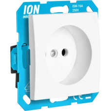 ION Industries E1 Balta Rozete 2P ar bērnu aizsardzību