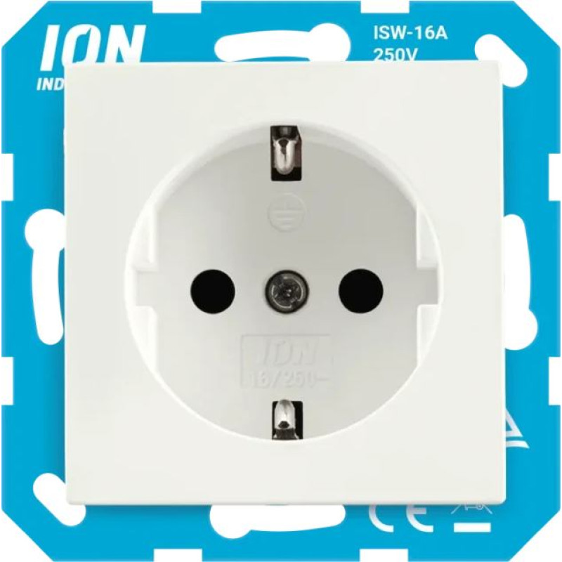 ION Industries V1/J1/D1 Balta matēts Rozete 2P+E