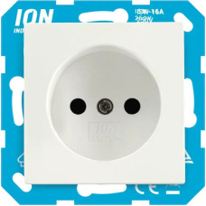 ION Industries E1 Balta matēts Rozete 2P ar bērnu aizsardzību