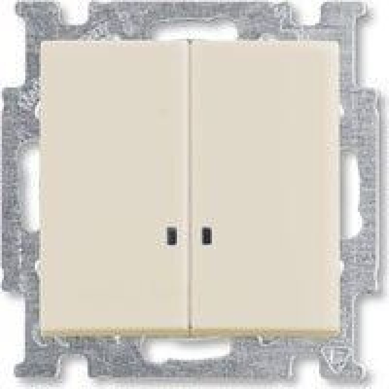 Basic55 bēšs Slēdzis 1+1 ar indikāciju