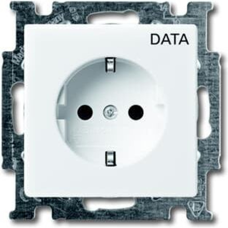 Basic55 balts Rozete 2P+E, ar 