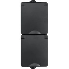 ION Industries Melna Rozete 2-vietīga vertikāls IP55