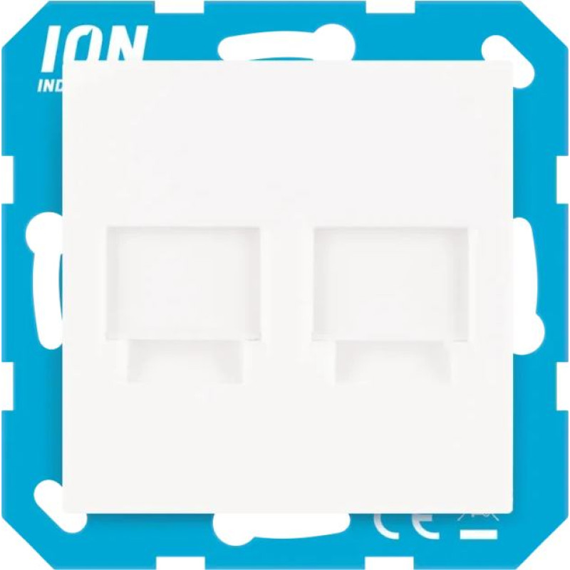 ION Industries E1 Balts Centrālā plate Modulāriem konektoriem 2 vietīga