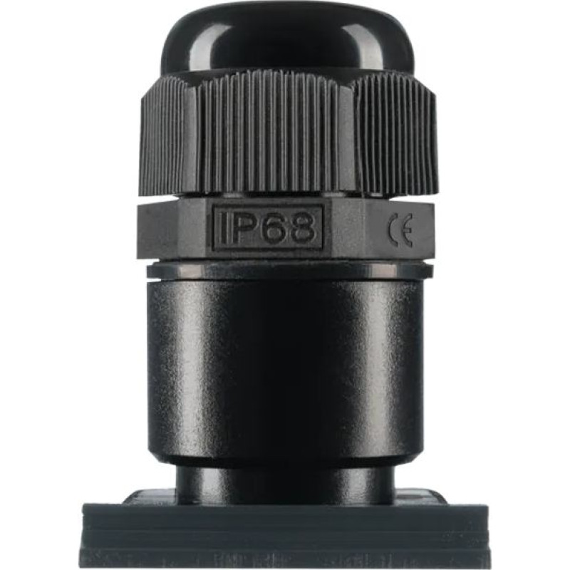 ION Industries Melns Kabeļu ievads M20 ar kabeļu spriegotāju 7–12 mm