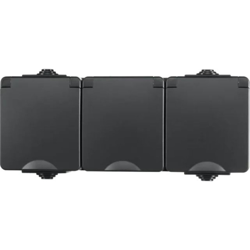 ION Industries Melna Rozete 3-vietīgs vertikāls IP55