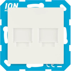 ION Industries E1 Balta matēta Centrālā plate Modulāriem konektoriem 2 vietīga