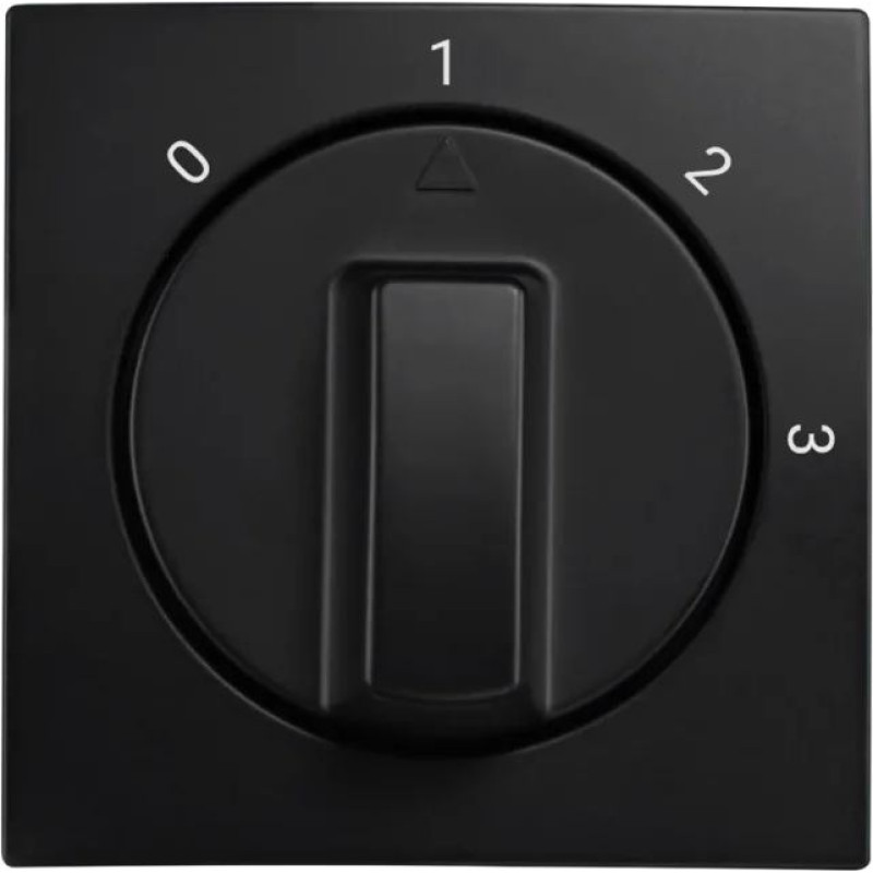 ION Industries E1 Melna matēta Centrālā plate Rotējamam 3 pozīciju slēdzim